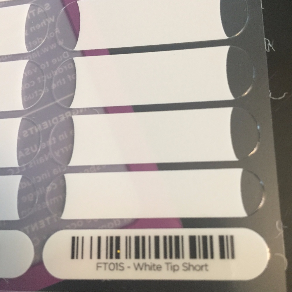 Jamberry Nail Wraps French Tip Short White Clear